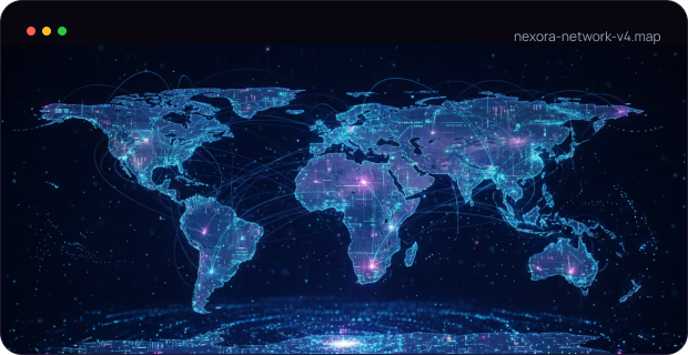 Global digital commerce network map